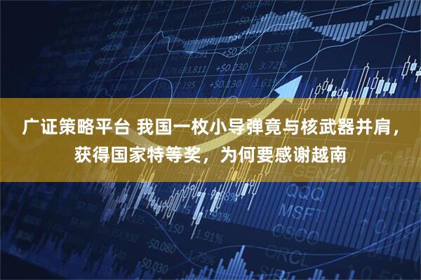 广证策略平台 我国一枚小导弹竟与核武器并肩，获得国家特等奖，为何要感谢越南
